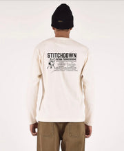 Load image into Gallery viewer, Stitchdown x Dehen Patina Thunderdome Long Sleeve Tee—Natural