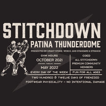 Load image into Gallery viewer, Stitchdown x Dehen Patina Thunderdome Long Sleeve Tee—Black SOLD OUT