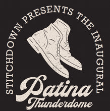 Load image into Gallery viewer, Limited Edition Stitchdown x Dehen Patina Thunderdome Short Sleeve Tee—Black