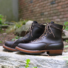Load image into Gallery viewer, White's Boots x Stitchdown "Wallace" Boot—375 Cutter w/ Lineman Patch, Brown Dress Leather