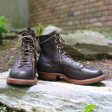 Load image into Gallery viewer, White's Boots x Stitchdown "Wallace" Boot—375 Cutter w/ Lineman Patch, Brown Dress Leather