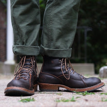 Load image into Gallery viewer, White's Boots x Stitchdown "Wallace" Boot—375 Cutter w/ Lineman Patch, Brown Dress Leather