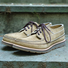 Load image into Gallery viewer, Russell Moccasin x Stitchdown Fishing Oxford—Horween Tan Laramie Suede
